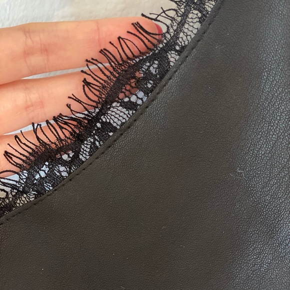 Zara Knit faux leather thank top - Picture 2 of 4